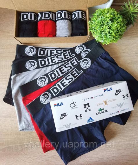 Комплект трусів Diesel, подарунковий набір боксерів Дезель у коробці на 2-5 штук, труси для справжніх чоловіків 4, без коробки,