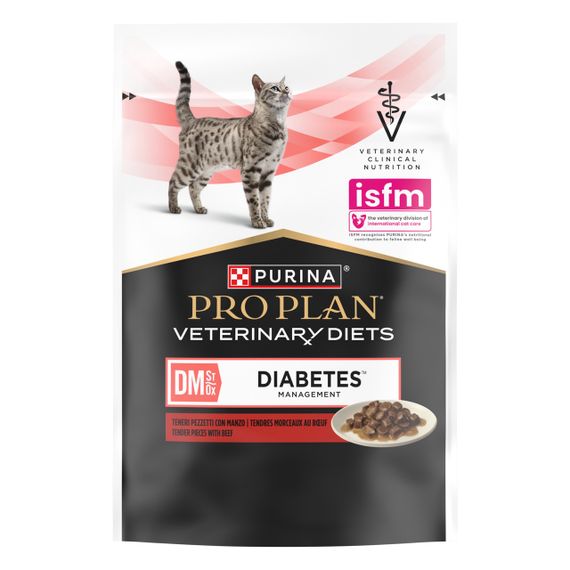 Влажный корм для кошек с диабетом с говядиной Purina Veterinary Diets DM Diabetes 85 гр х 10 шт | Зображення 2