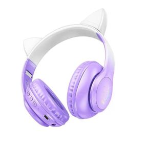 Бездротові навушники HOCO W42 Cat ears BT headphones Purple Grape