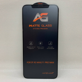 Захисне скло 5D Full Glue для Iphone XS Max | Mietubl Matte | Чорне, повне покриття, 9H