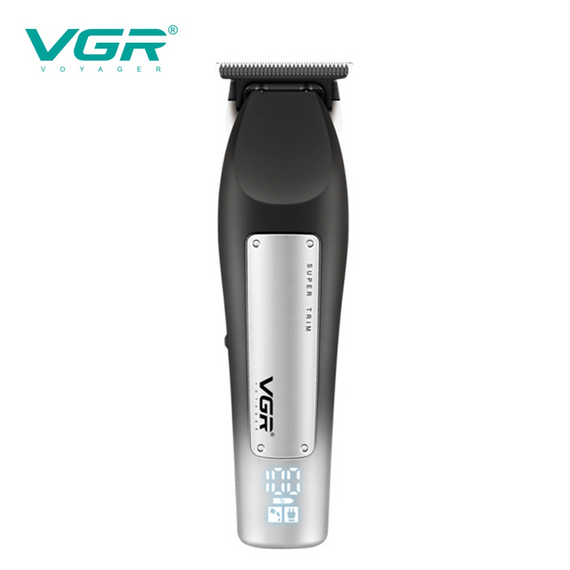 Машинка-триммер аккумуляторная для стрижки волос VGR V-939 4 насадками с LED-дисплеем и уходом за бородой Черный | Зображення 2