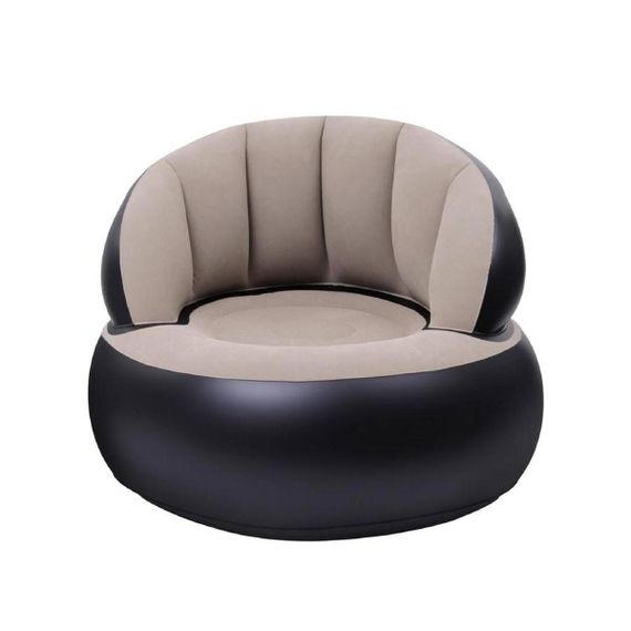 Надувное кресло AIR SOFA  / Надувное велюровое кресло 80×80×67см Бежевый | Зображення 6