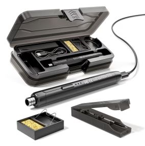 Портативный USB/беспроводной паяльный набор с регулируемой температурой. Черный