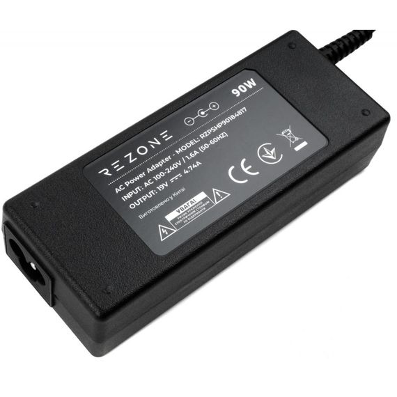 Блок живлення до ноутбуку Rezone HP 90W 18.5V 4.74A 4.8*1.7 (RZPSHP90184817) | Зображення 2