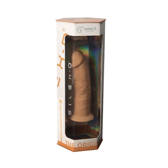 Фалоімітатор SilexD Robby Caramel (MODEL 2 size 6in), двошаровий, силікон + Silexpan, діаметр 3,5см | Зображення 5