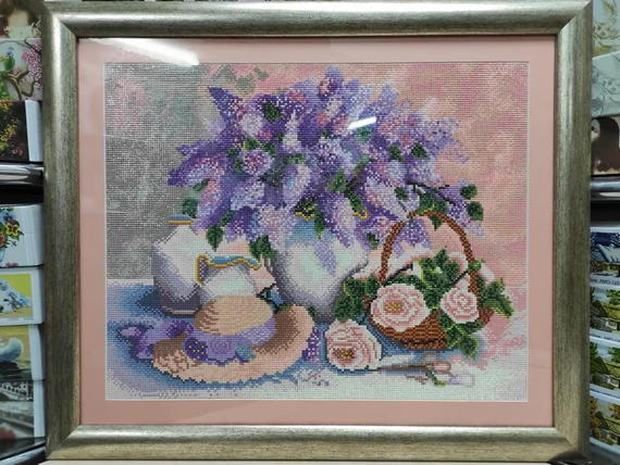 Алмазная мозаика Сирень 40х50 см ColorArt SP047 | Зображення 5