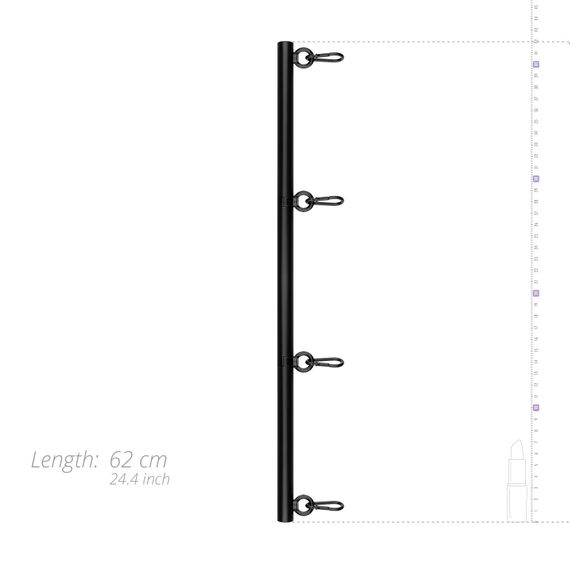 Фіксатор для рук та ніг Bedroom Fantasies: Spreader Bar Lightweight Restraint Bar, чорний | Зображення 2