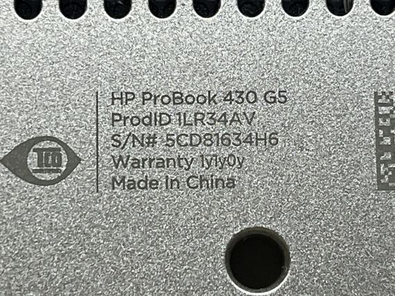 Ультрабук Б-клас HP ProBook 430 G5 / 13.3" (1920x1080) TN / Intel Core i5-8250U (4 (8) ядра по 1.6 - 3.6 GHz) / 4 GB DDR4 / 120 GB SSD / Intel UHD Graphics 620 / WebCam б/в | Зображення 7