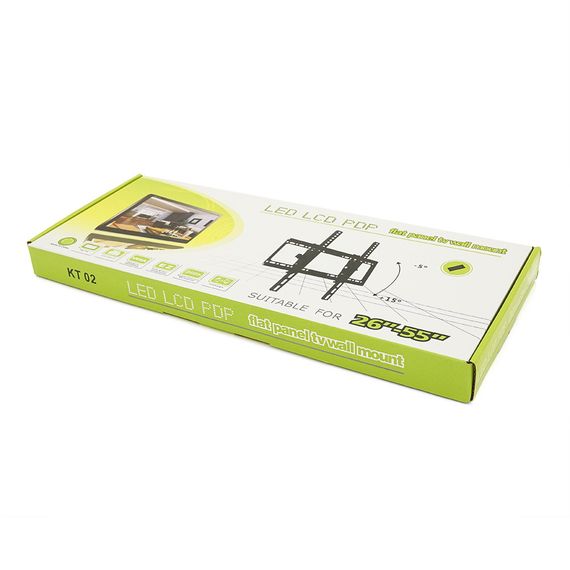 Кронштейн для TV PiPo PP- 2655, 26"-55", до 45кг, кут нахилу -5°;+15°, Black, Box | Зображення 2