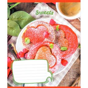 Тетрадь ученическая "Сладкие сердца" 012-500325K-5 в клетку, 12 листов (959050)