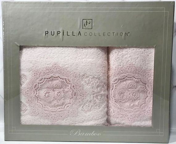 Набір рушників Pupilla Olivyum Bambuk лицьовий 50х90см і банний 70х140см, рожевий