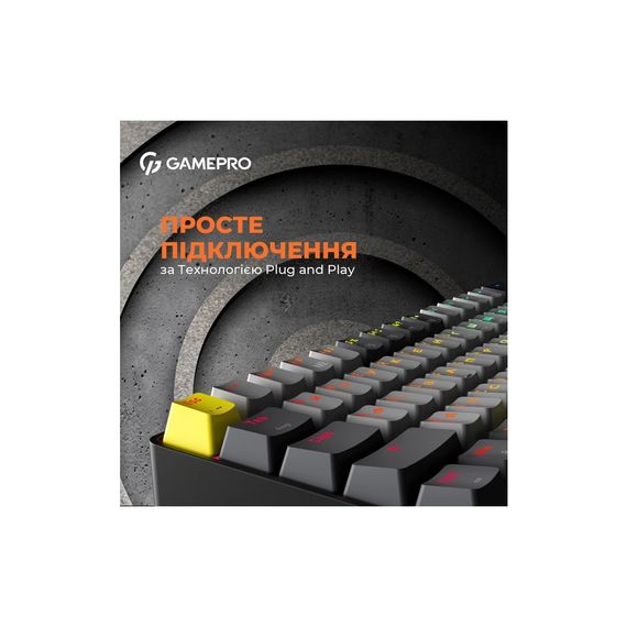 Клавіатура GamePro MK130G Pro Outemu Red Switch Hot-Swap 60 RGB USB/Wireless/Bluetooth Black (MK130G Pro) | Зображення 8