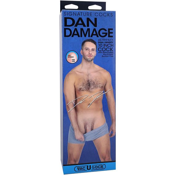 Фалоімітатор Doc Johnson Signature Cocks Dan Damage 10 inch UltraSkyn | Зображення 4