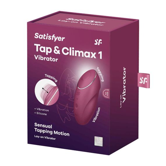 Вибростимулятор-пульсатор Satisfyer Tap & Climax 1 Red, эффект постукивания пальцем, 2 мотора sexstyle | Зображення 14