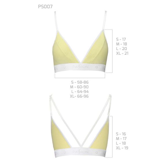 Спортивний топ з подвійними бретелями Passion PS007 TOP yellow, size M | Зображення 4