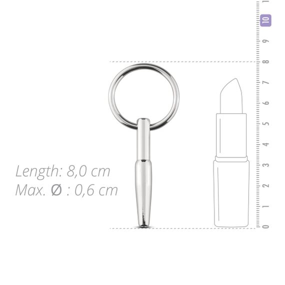 Порожнинний уретральний стимулятор Sinner Gear Unbendable – Hollow Penis Plug, довжина 4см, діам.8мм | Зображення 3