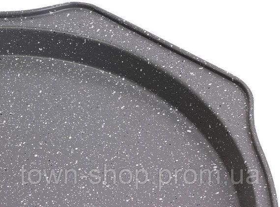 Форма-противень для выпечки пиццы Kamille Bakery Marble 35х33.5х2.5см KM-6015M | Зображення 1