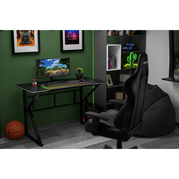 Стіл геймерський комп'ютерний Bonro 276 металевий 120×60 чорний (42400382) | Зображення 8