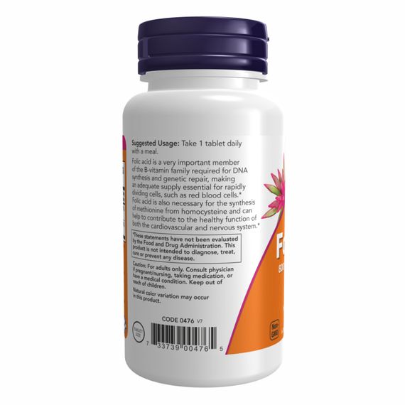 Folic Acid 800mcg - 250 tabs | Зображення 2
