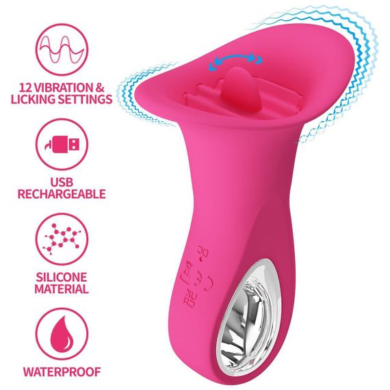 Вібростимулятор PRETTY LOVE Clyde, 12 vibration functions 12 licking settings Sex Aura | Зображення 9