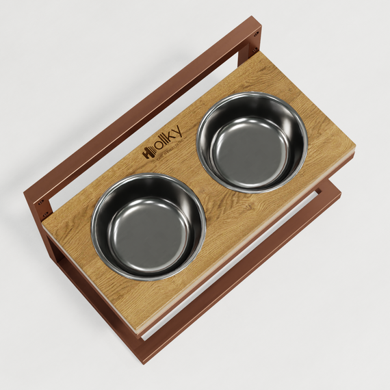 Миски на регулируемой подставке для маленьких собак Hollky Flex S (2 × 0.450 л) FS-422523-GLNT | Зображення 6