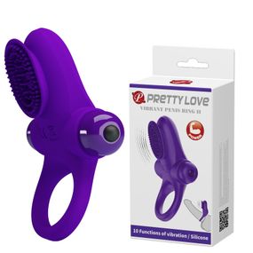 Эрекционное кольцо - Pretty Love Vibrant Penis Ring II Purple sexstyle