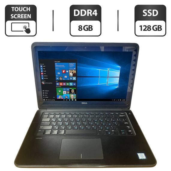Ультрабук Б-клас Dell Latitude 13 3380 / 13.3" (1366x768) TN Touch / Intel Core i3-6006U (2 (4) ядра по 2.0 GHz) / 8 GB DDR4 / 128 GB SSD / Intel HD Graphics 520 / WebCam б/в