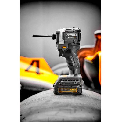 Шуруповерт DeWALT McLaren F1, XR Li-Ion PowerStack 18 В, 2x1.7Ah GFN блок, 206 Нм, TSTAK (DCF85ME2GT) | Зображення 6
