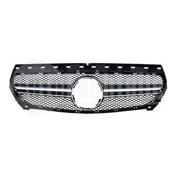 Решетка радиатора Mercedes Benz C117 13-16 (серебристая/чёрная) AMG, AutoTechteile, 130 8890, 130 8891