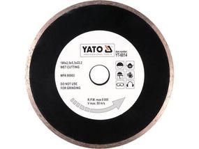 Диск алмазный сплошной Ø-180x5,3x22,2мм H-2,5мм мокрый рез YATO YT-6014