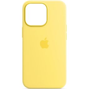 Чехол Silicone case (AAA) full with Magsafe для Apple iPhone 13 (6.1") Желтый / Lemon Zest