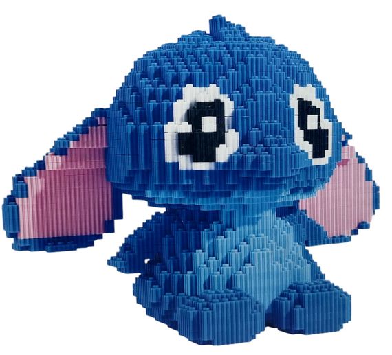 Конструктор 3D Стич Stitch синий 2005 деталей большой строительный набор для подростков от 14 лет