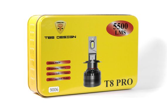 Комплект светодиодных ламп TBS Design T8 PRO HB4 12-24V 110W P22d 11000lm 6000K | Зображення 2