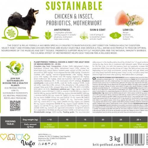 Сухой корм Brit Care Dog Sustainable Adult Medium Breed для собак средних пород, с курицей и насекомыми, 3 кг | Зображення 6