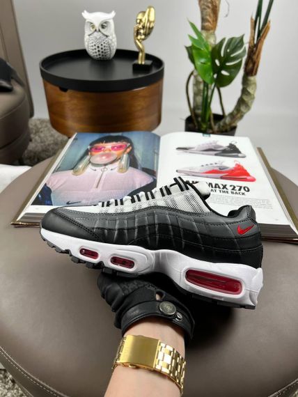 Чоловічі кросівки Air Max 95 Black Grey Red весна / літо / осінь A3863 43 27.5 см | Зображення 3