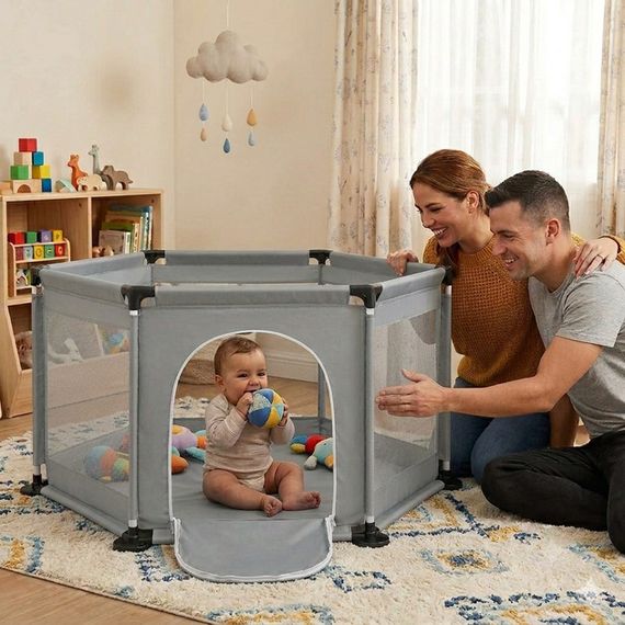 Игровой манеж для детской комнаты, Палатка домик для детей манеж, Детские манежи крупная сетка FA-84 | Зображення 4