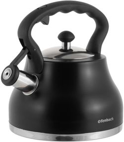 Чайник Ofenbach Black 2.7л нержавіюча сталь, зі свистком