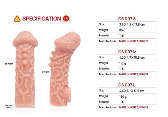 Насадка на член Kokos Cock Sleeve CS 007 M sexstyle | Зображення 15