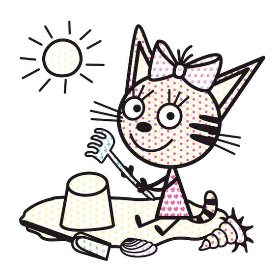 Водяна розмальовка Три Коти. На природі 1370012 Кольоровий Буль | Зображення 1