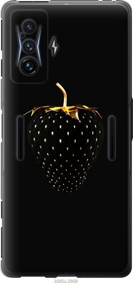 Чехол на Xiaomi Poco F4 GT Черная клубника "3585u-2958-17620"