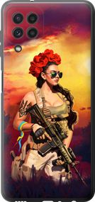 Чехол на Samsung Galaxy A22 A225F Украинка с оружием "5316u-2270-17620"