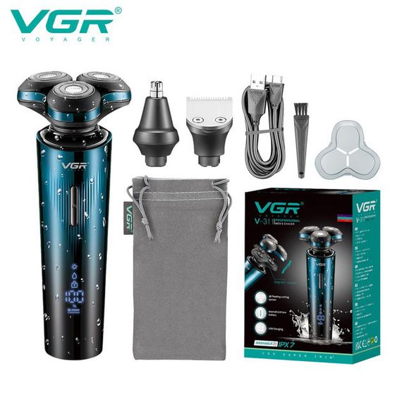 Багатофункціональна електробритва VGR 3 в 1 V-303: бритва, триммер та стрижка