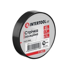 Изолента ПВХ 20м 0.15*17мм черная INTERTOOL (IT-0021)