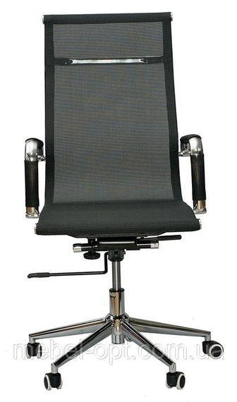 Офісне крісло Solano mеsh black репліка крісла Eames Style HB Ribbed Office Chair EA 119 | Зображення 1