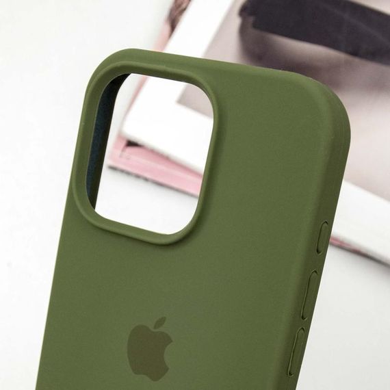 Чохол Silicone Case Full Protective (AA) для Apple iPhone 16 Pro Max (6.9") Зелений / Dark Olive | Зображення 5