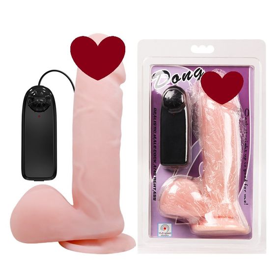 Вибратор - Dong Vibrating Dildo Flesh Sex Aura