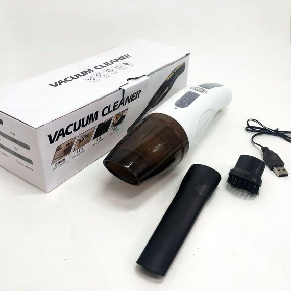 Автомобільний пилосос Car Vacuum Cleaner HY05 на АКУМУЛЯТОРІ. Колір: білий | Зображення 5