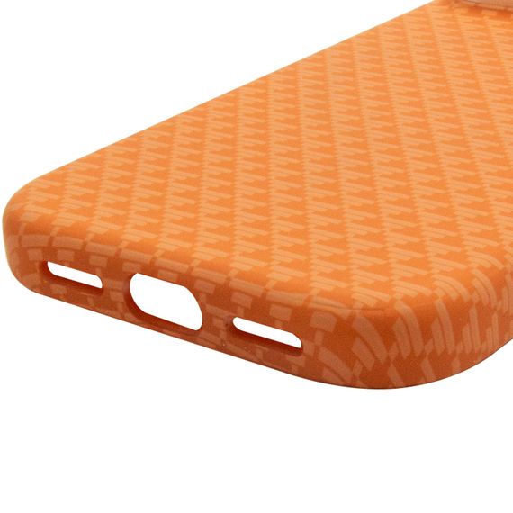 Чохол TPU+PC KVZV Triangular Pattern with Magnetic Fit для Apple iPhone 15 Pro (6.3") Orange | Зображення 4