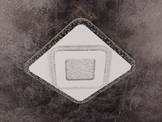 Сучасний квадратний світильник стельовий LED для кімнати кухні ванної 25128 Білий 4х30х30 см. | Зображення 3