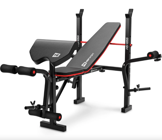 Набір Elitum Titan 89кг з лавою HS-1055 Pro, штангою та гантелями | Зображення 8